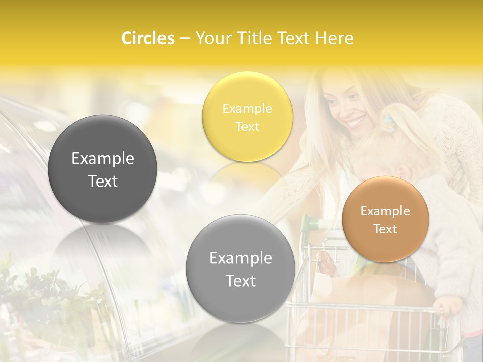 Girl Customer Supermarket PowerPoint Template