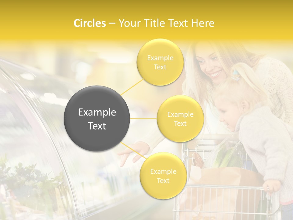 Girl Customer Supermarket PowerPoint Template