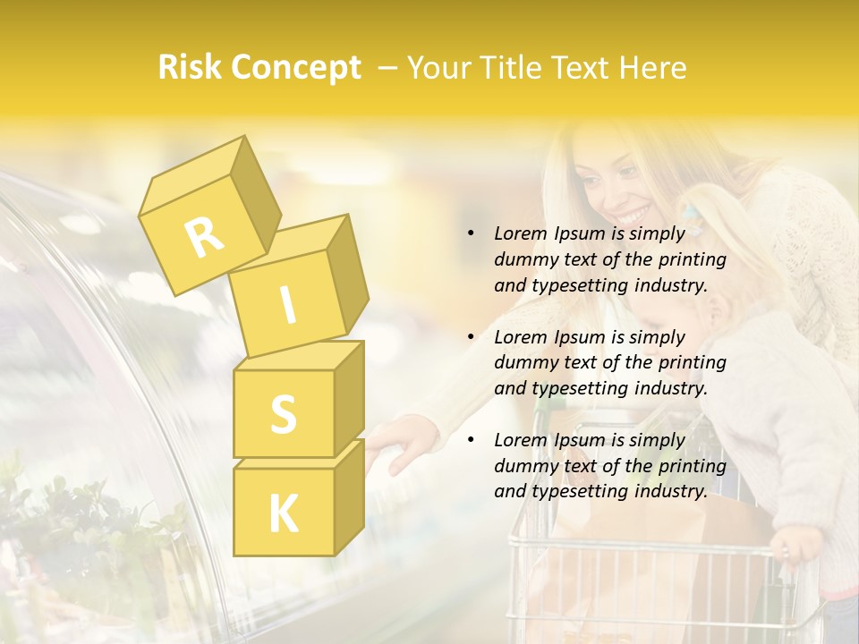 Girl Customer Supermarket PowerPoint Template