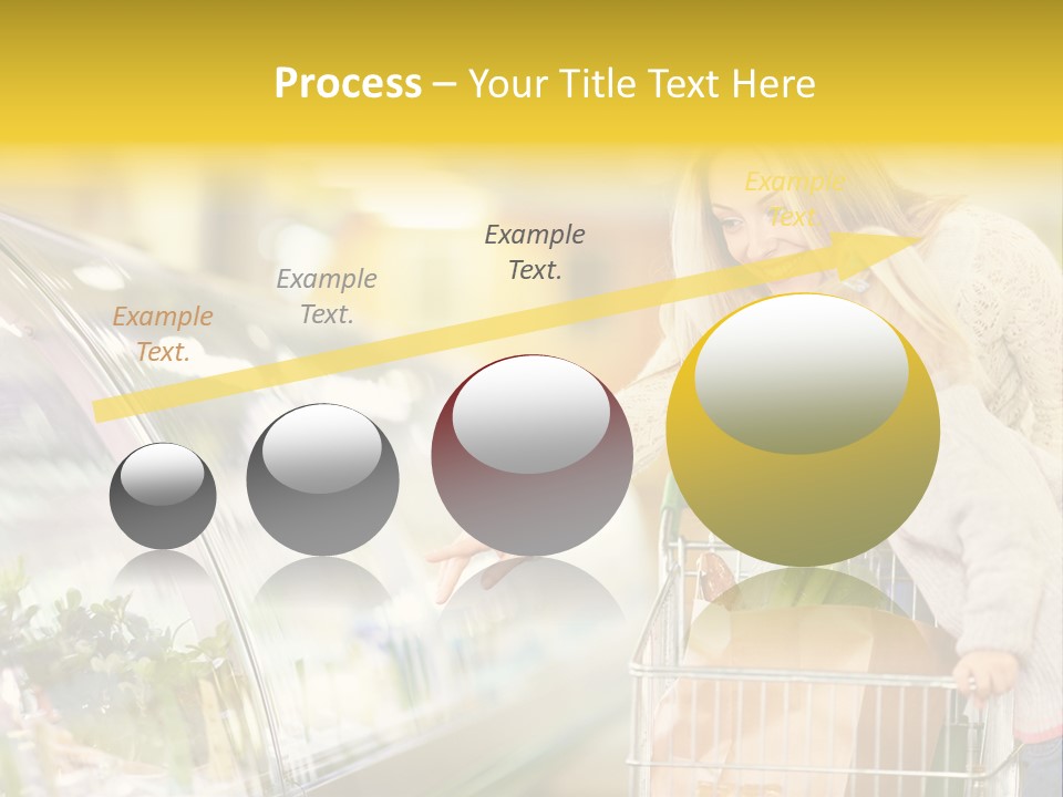 Girl Customer Supermarket PowerPoint Template