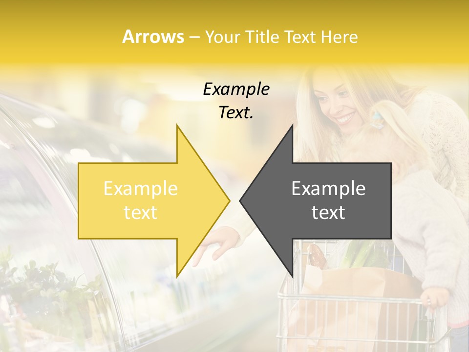 Girl Customer Supermarket PowerPoint Template