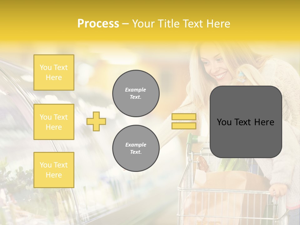 Girl Customer Supermarket PowerPoint Template