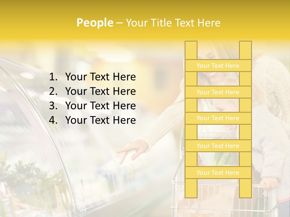 Girl Customer Supermarket PowerPoint Template