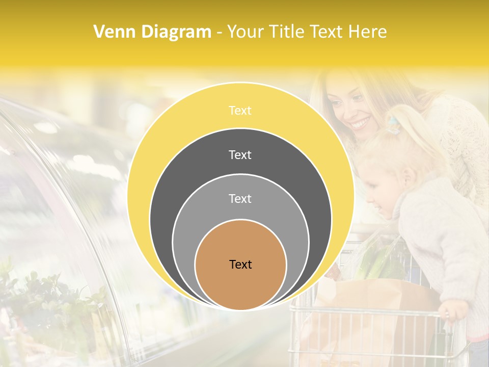 Girl Customer Supermarket PowerPoint Template