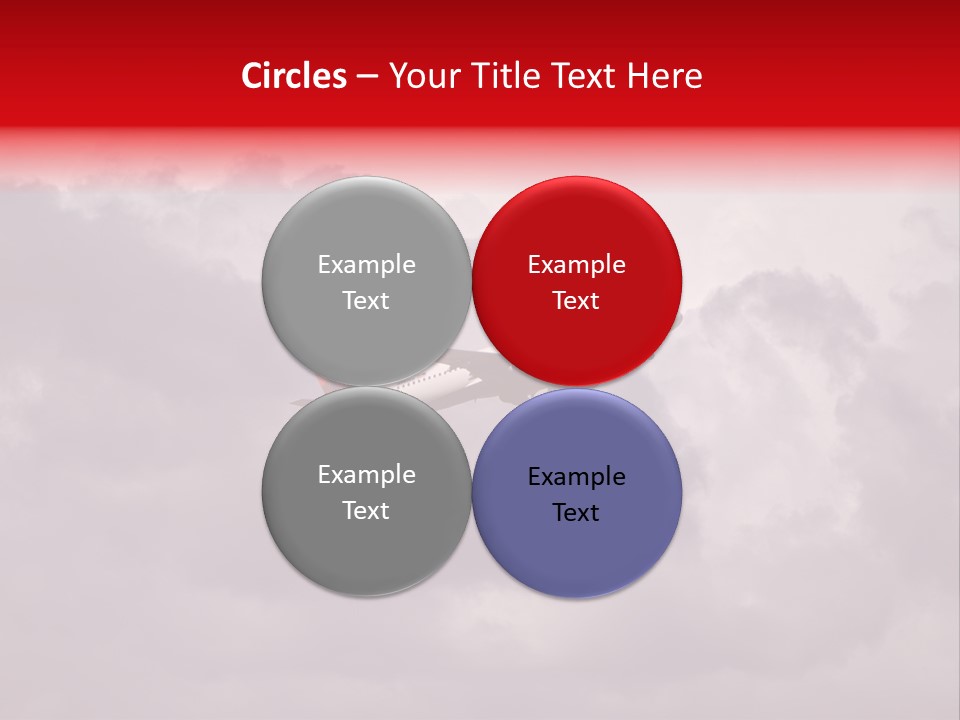 Blue Airliner Color PowerPoint Template