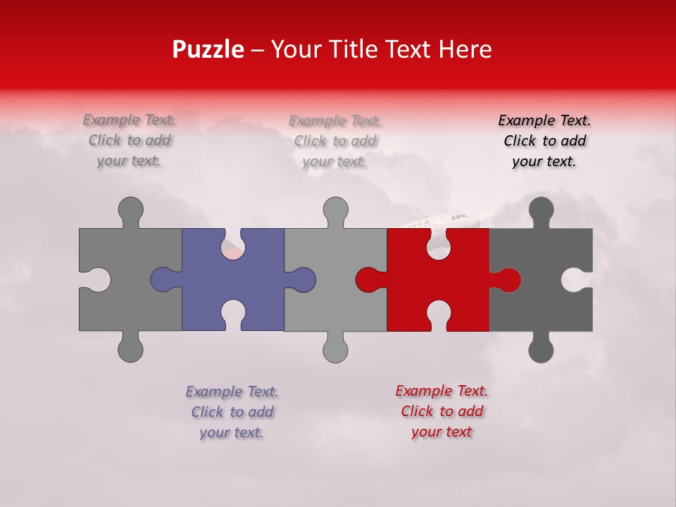 Blue Airliner Color PowerPoint Template