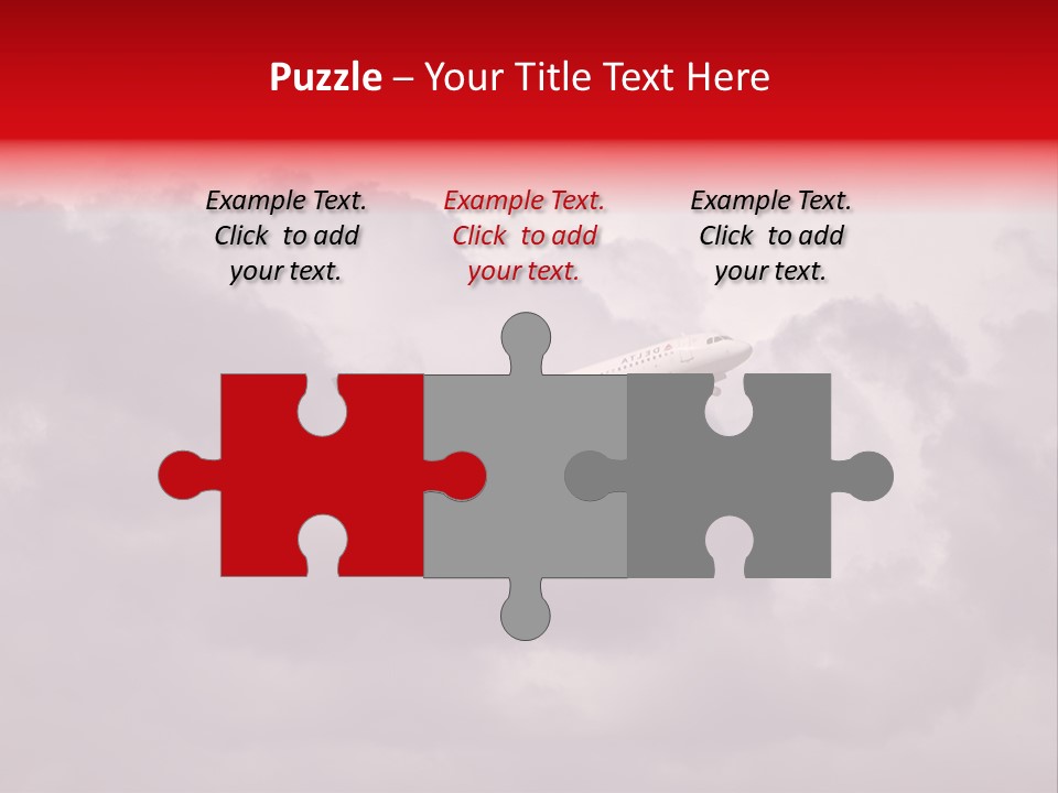 Blue Airliner Color PowerPoint Template