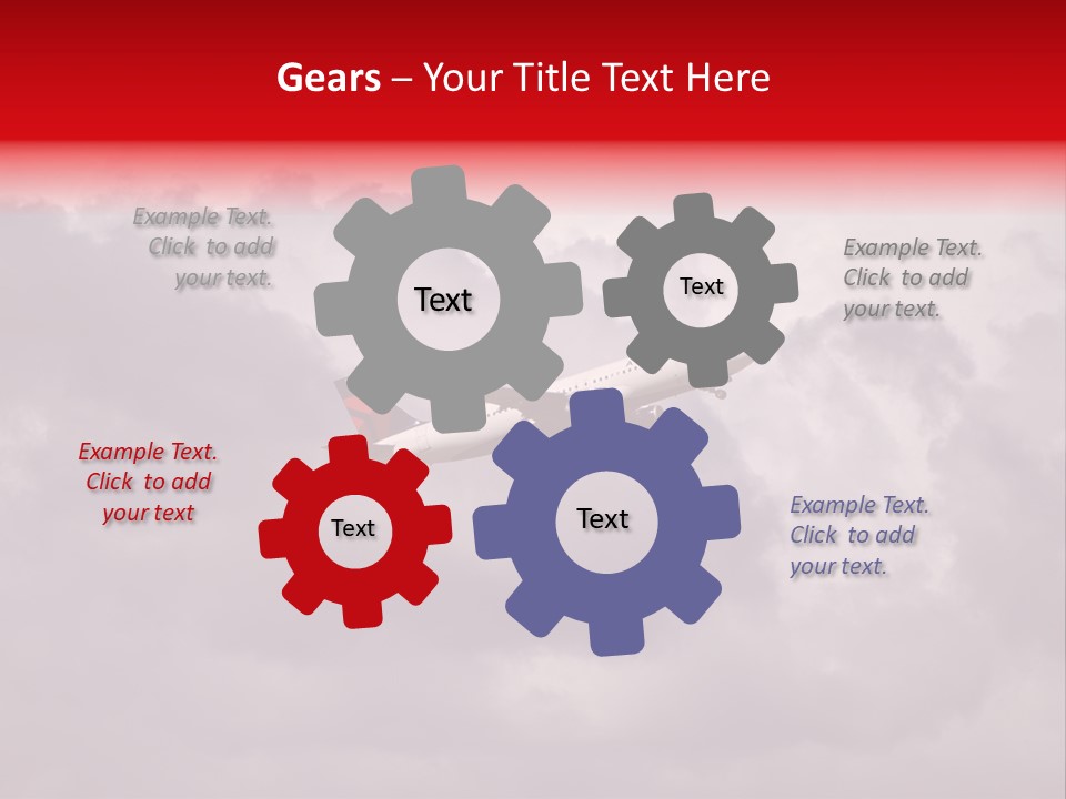 Blue Airliner Color PowerPoint Template