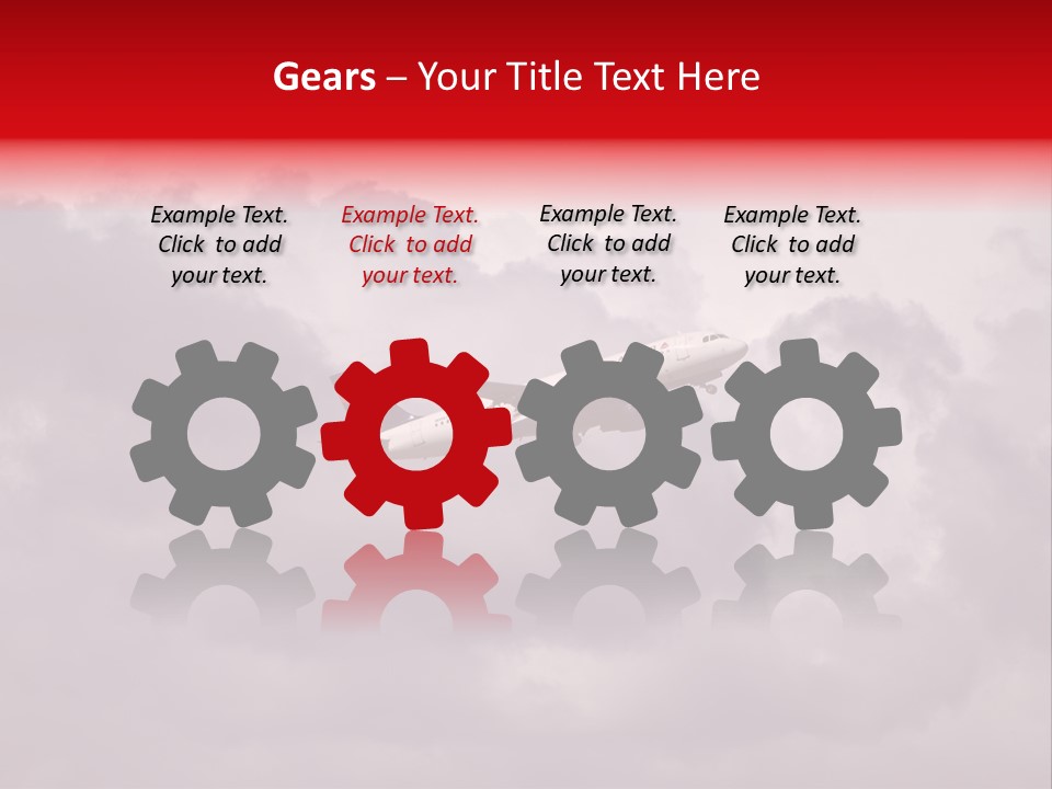 Blue Airliner Color PowerPoint Template