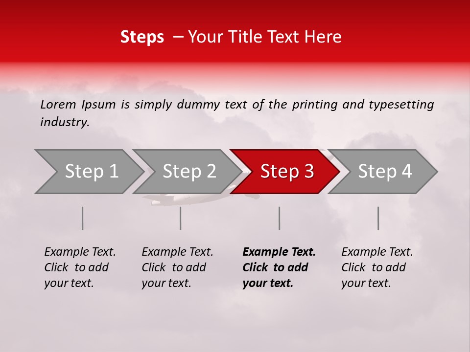 Blue Airliner Color PowerPoint Template