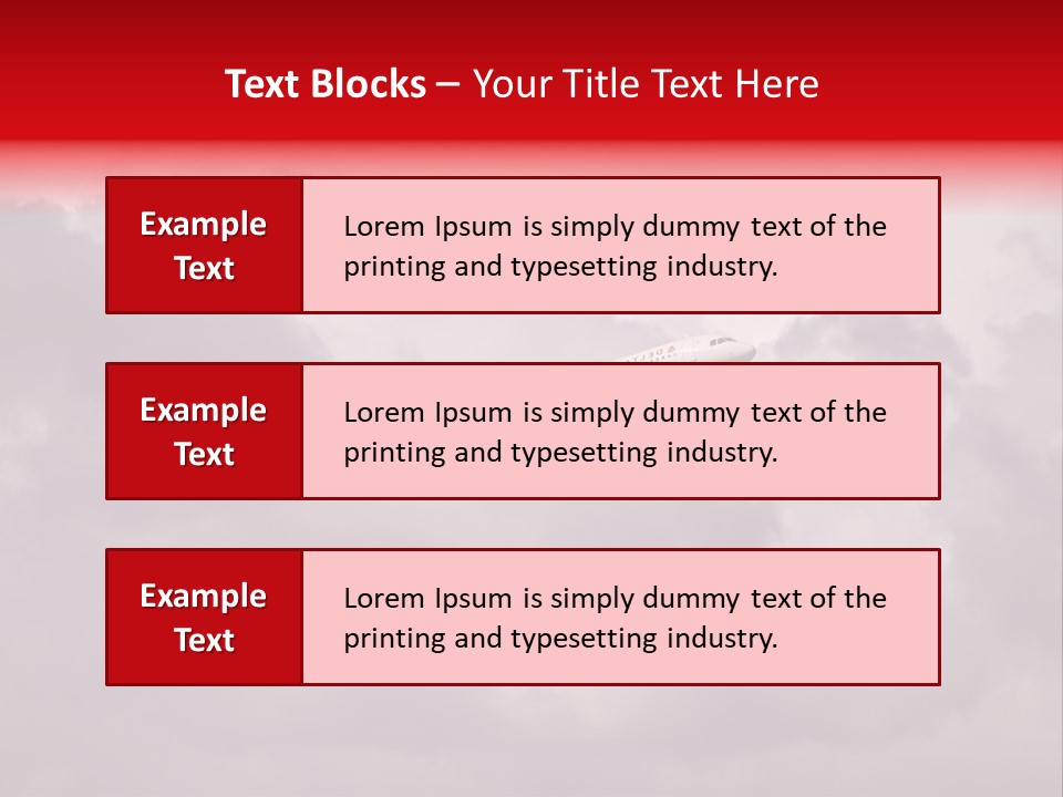 Blue Airliner Color PowerPoint Template