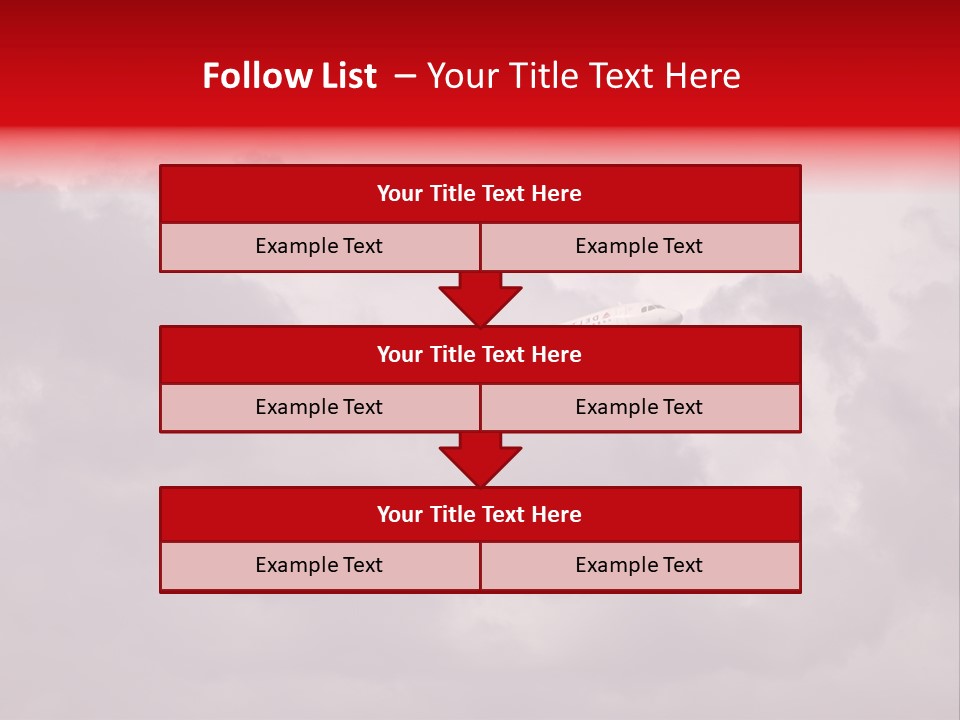 Blue Airliner Color PowerPoint Template