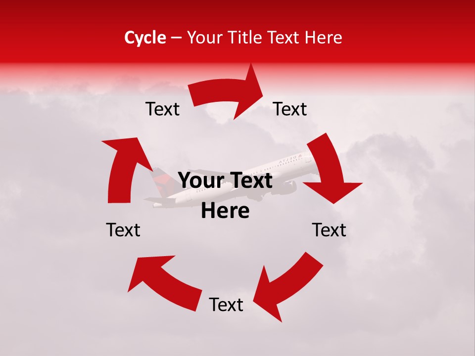 Blue Airliner Color PowerPoint Template