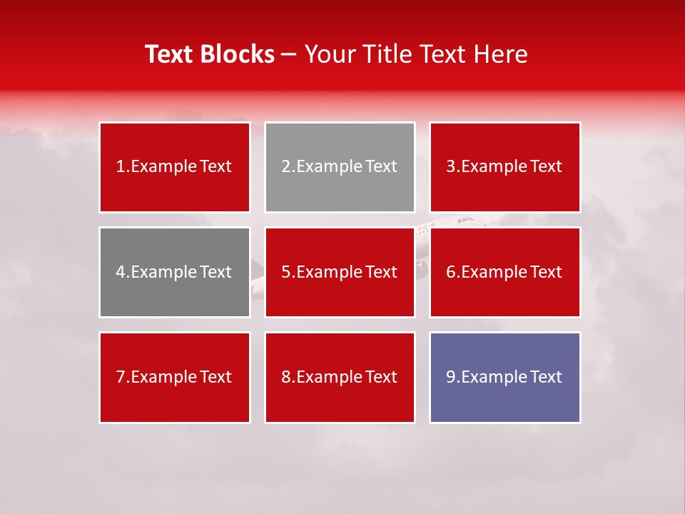 Blue Airliner Color PowerPoint Template