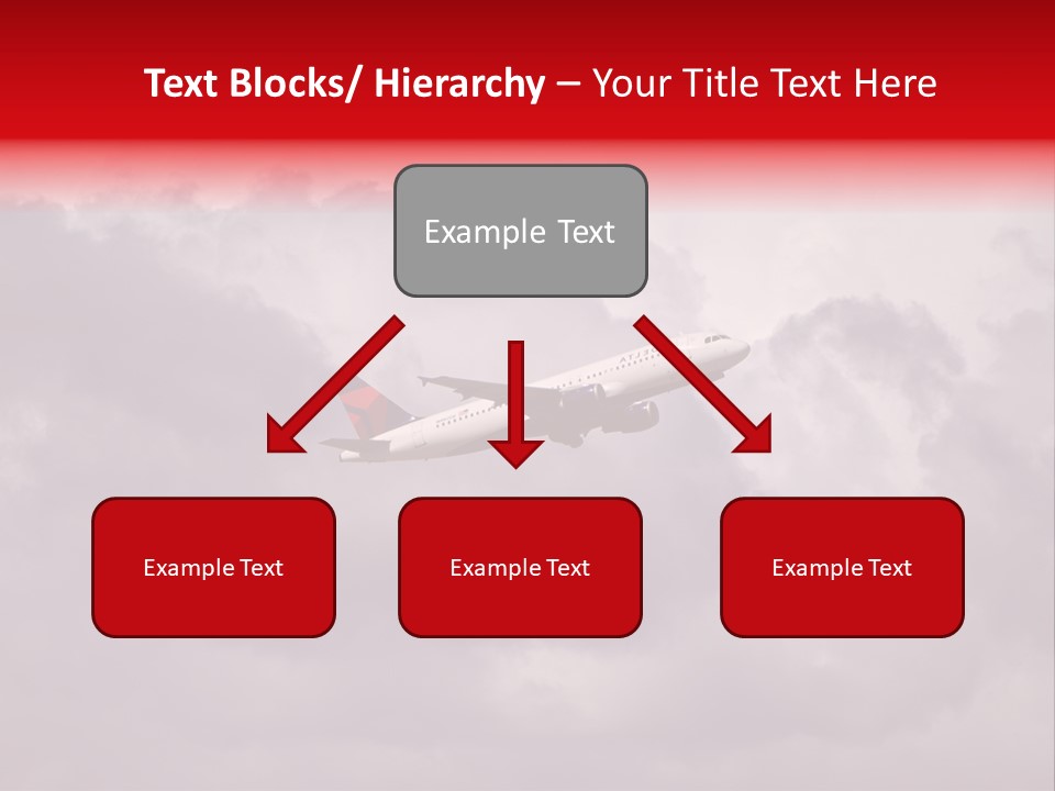 Blue Airliner Color PowerPoint Template