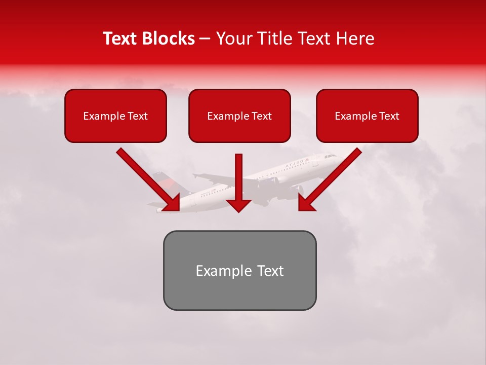 Blue Airliner Color PowerPoint Template