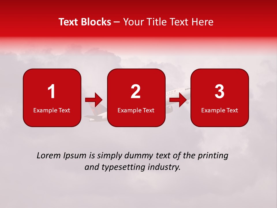 Blue Airliner Color PowerPoint Template