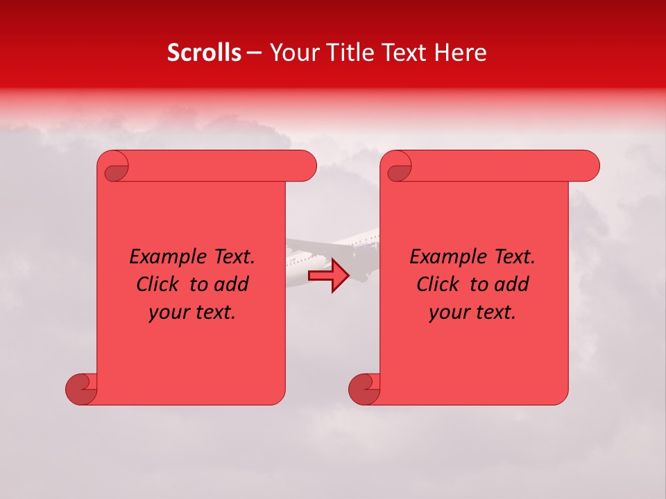 Blue Airliner Color PowerPoint Template
