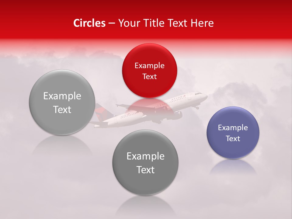 Blue Airliner Color PowerPoint Template