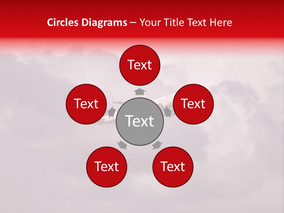 Blue Airliner Color PowerPoint Template