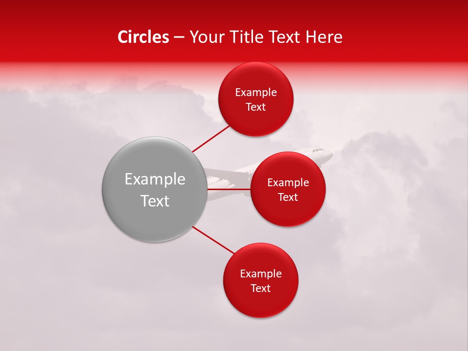 Blue Airliner Color PowerPoint Template