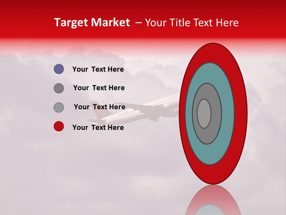 Blue Airliner Color PowerPoint Template