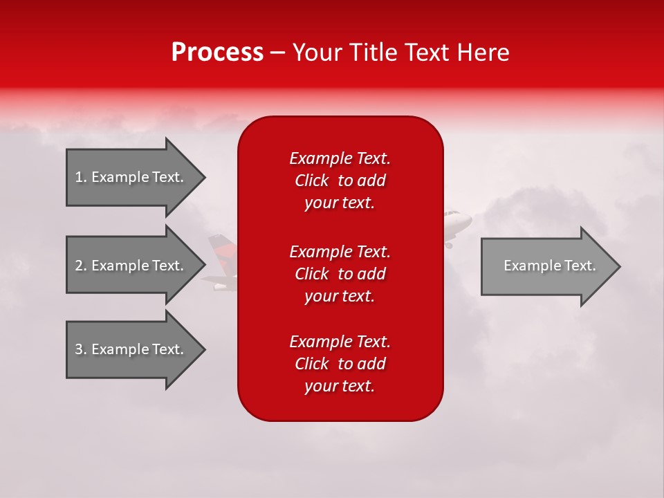 Blue Airliner Color PowerPoint Template