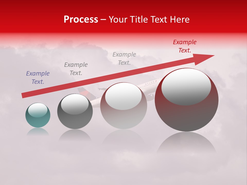 Blue Airliner Color PowerPoint Template