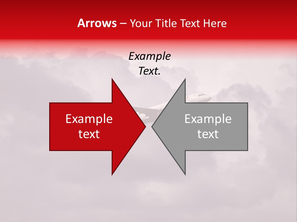 Blue Airliner Color PowerPoint Template