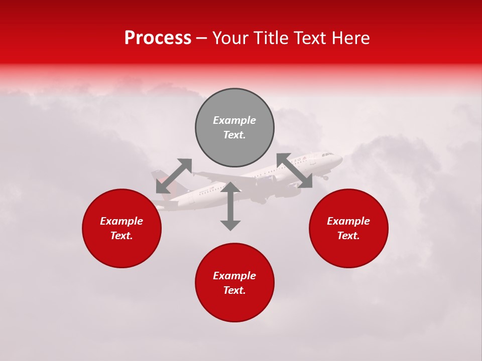 Blue Airliner Color PowerPoint Template