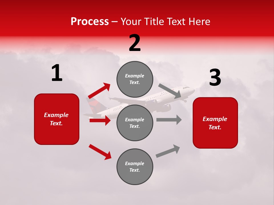 Blue Airliner Color PowerPoint Template