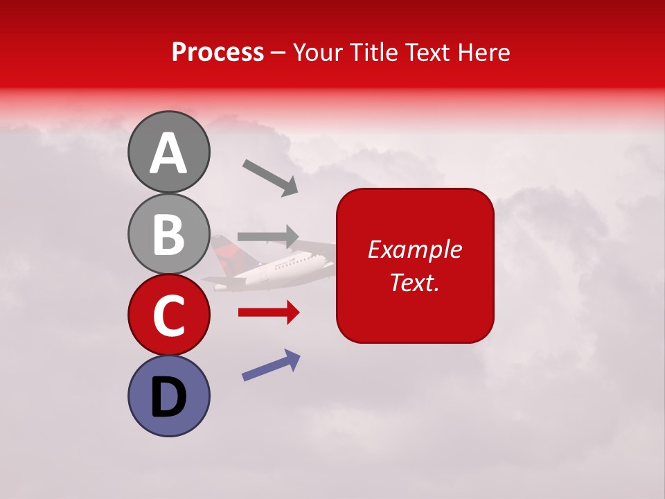 Blue Airliner Color PowerPoint Template