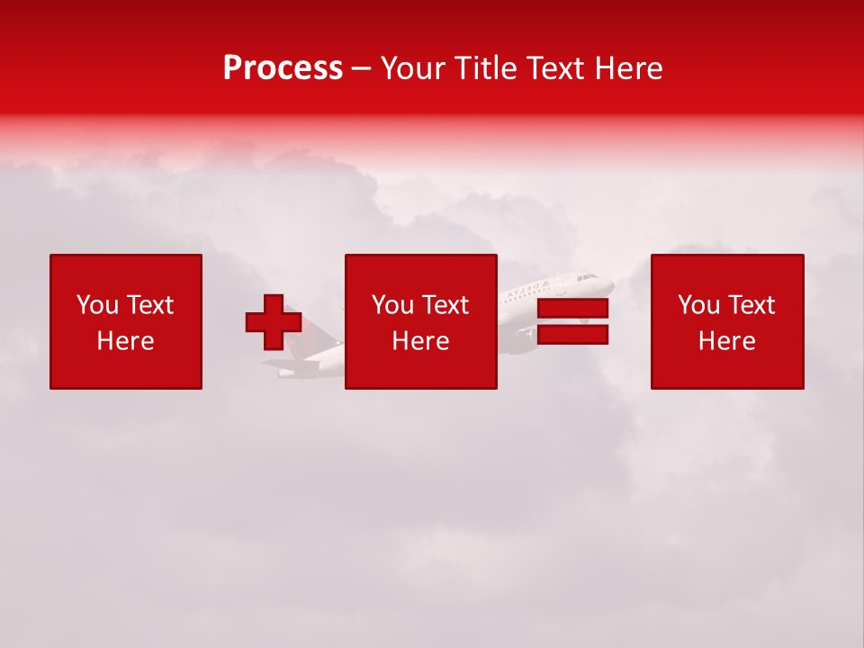 Blue Airliner Color PowerPoint Template