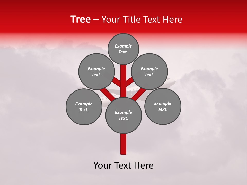 Blue Airliner Color PowerPoint Template