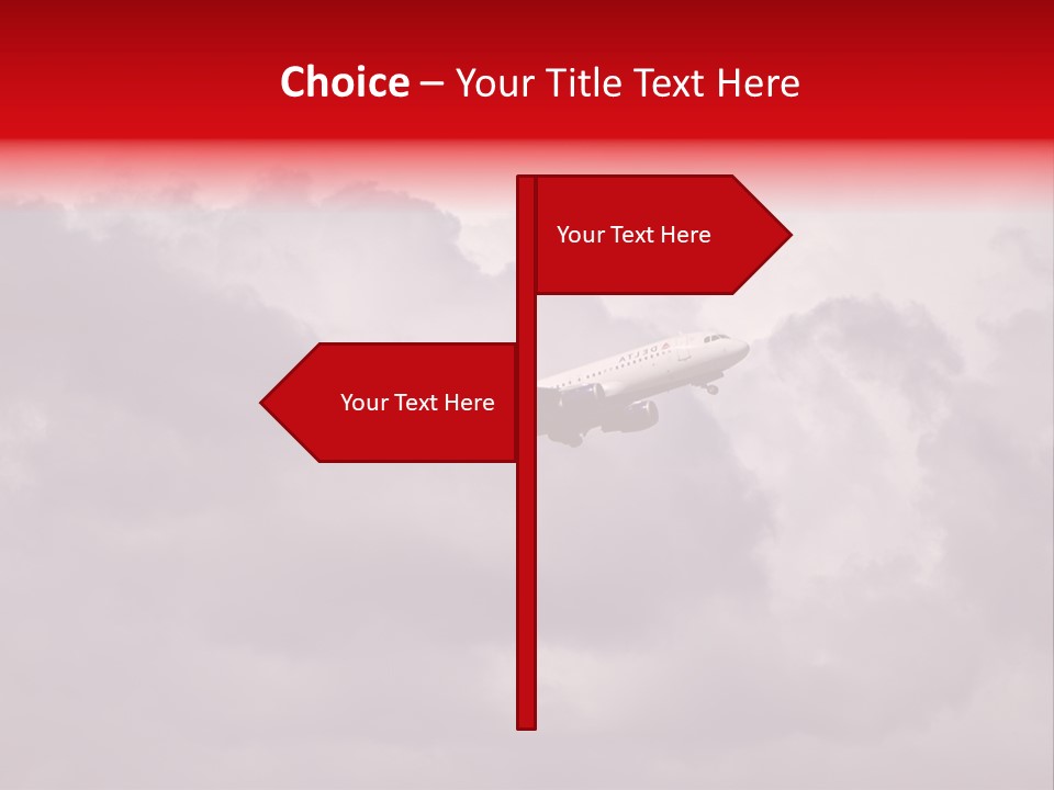 Blue Airliner Color PowerPoint Template