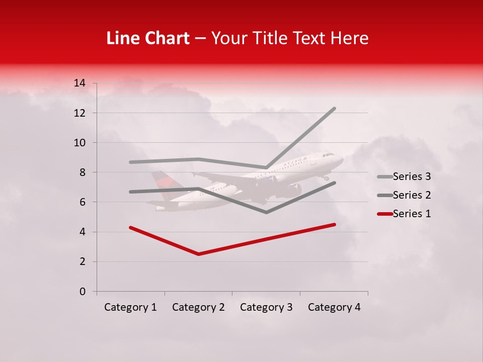 Blue Airliner Color PowerPoint Template