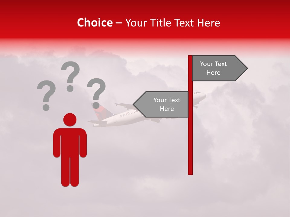 Blue Airliner Color PowerPoint Template