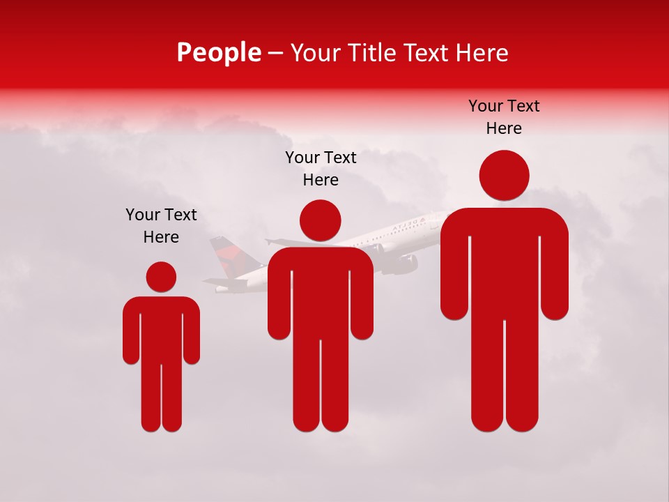 Blue Airliner Color PowerPoint Template