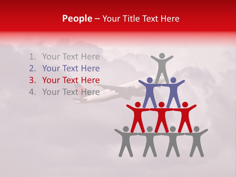 Blue Airliner Color PowerPoint Template