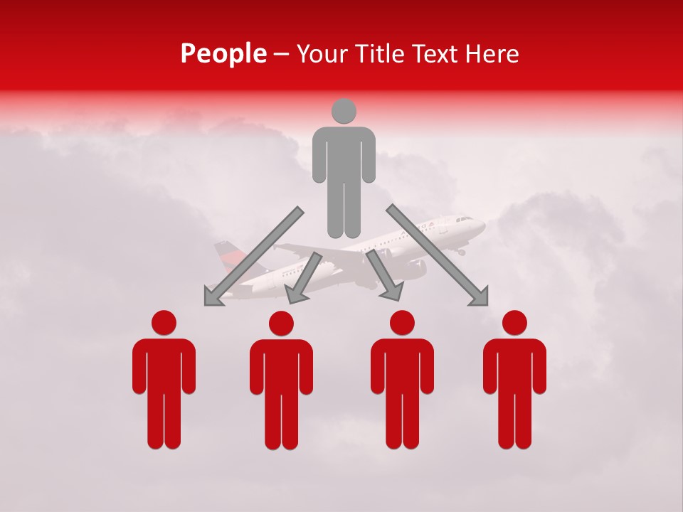 Blue Airliner Color PowerPoint Template