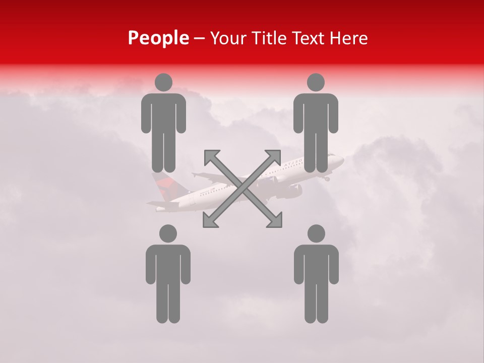 Blue Airliner Color PowerPoint Template