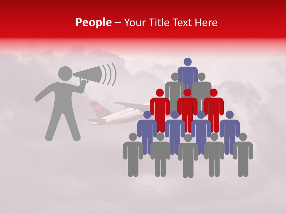 Blue Airliner Color PowerPoint Template