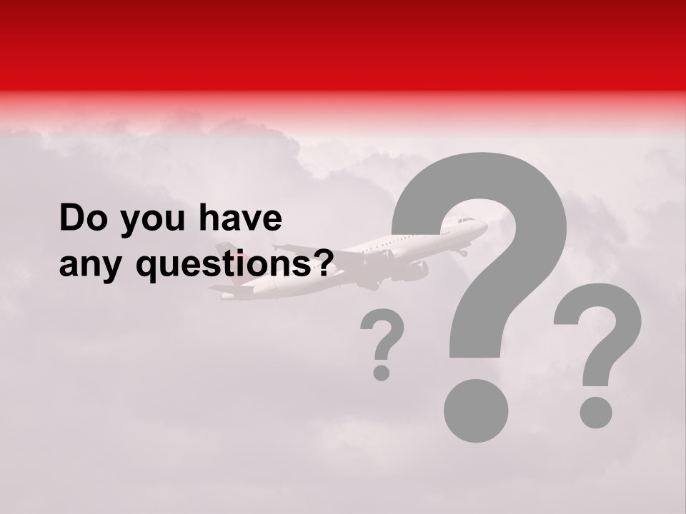 Blue Airliner Color PowerPoint Template