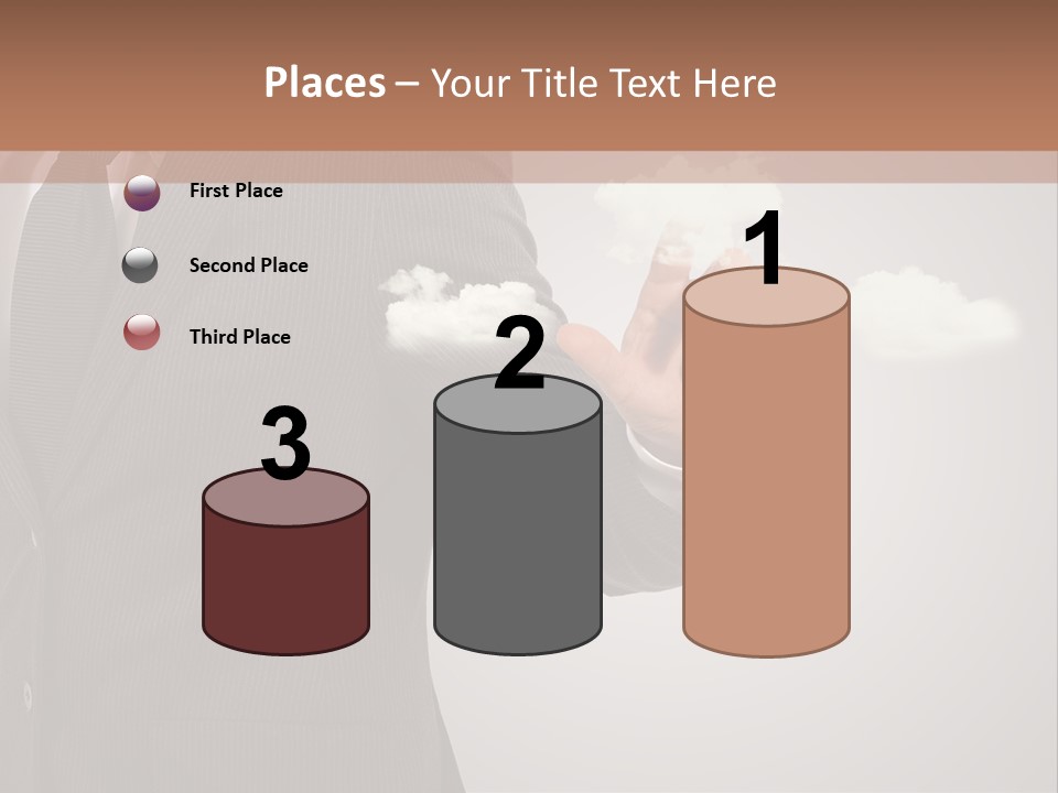 Man Keyboard Button PowerPoint Template