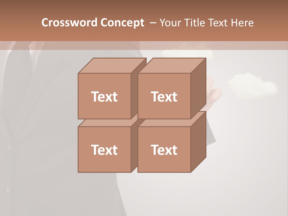 Man Keyboard Button PowerPoint Template