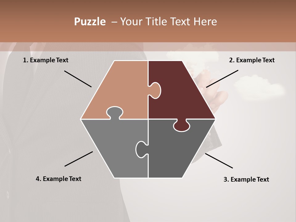 Man Keyboard Button PowerPoint Template