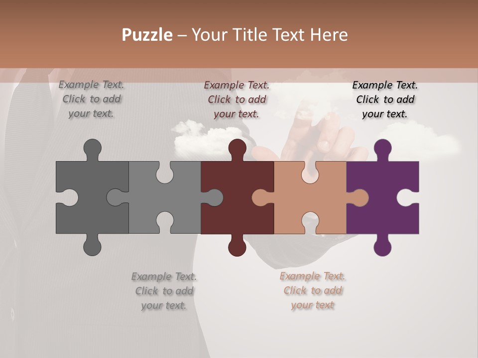 Man Keyboard Button PowerPoint Template
