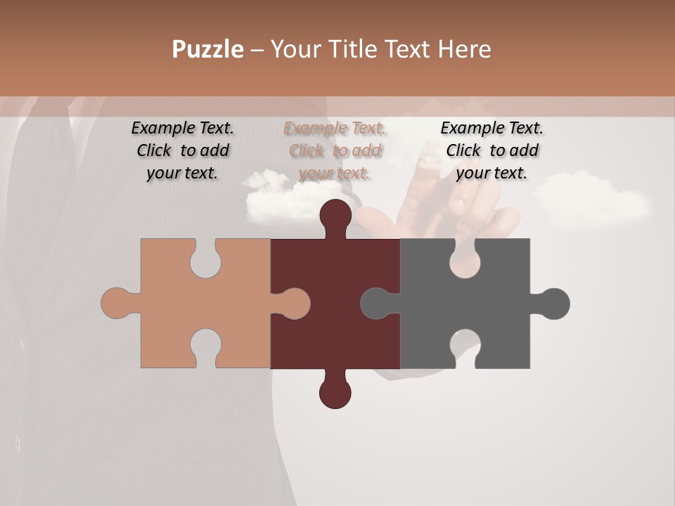 Man Keyboard Button PowerPoint Template