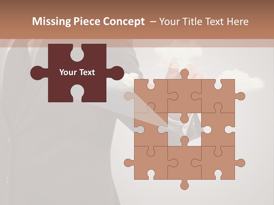 Man Keyboard Button PowerPoint Template