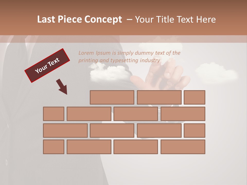 Man Keyboard Button PowerPoint Template